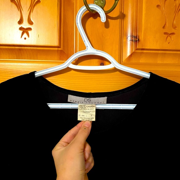 Vintage black velvet maxi dress - Picture 2 of 4